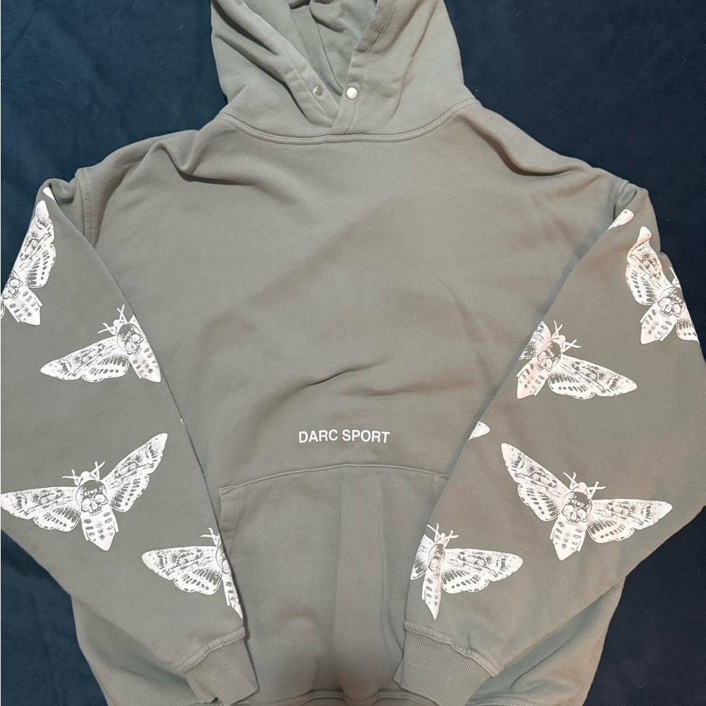 Darc Sport Olive Men's Sweater with Moth Print